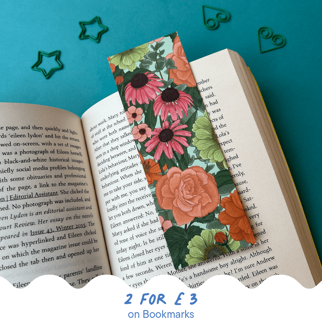 'Peach Floral' Bookmark