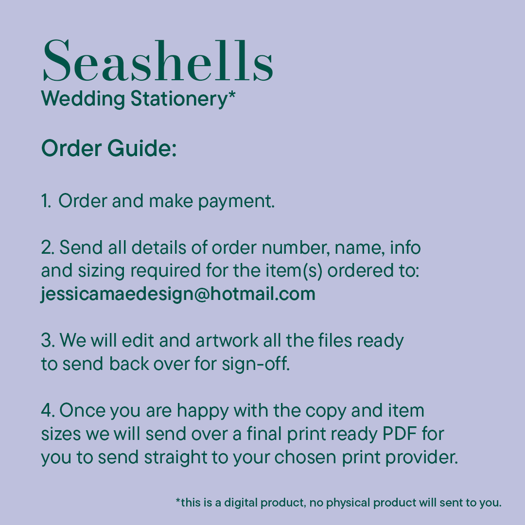 Seashell Wedding Guest Book *Digital*