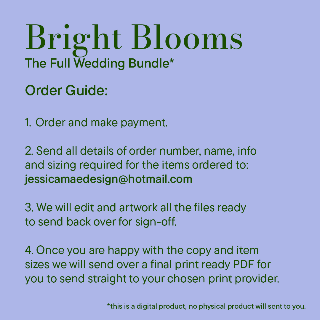Bright Blooms Wedding Bundle *Digital*