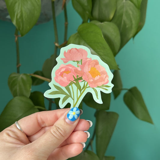 Peonies Sticker