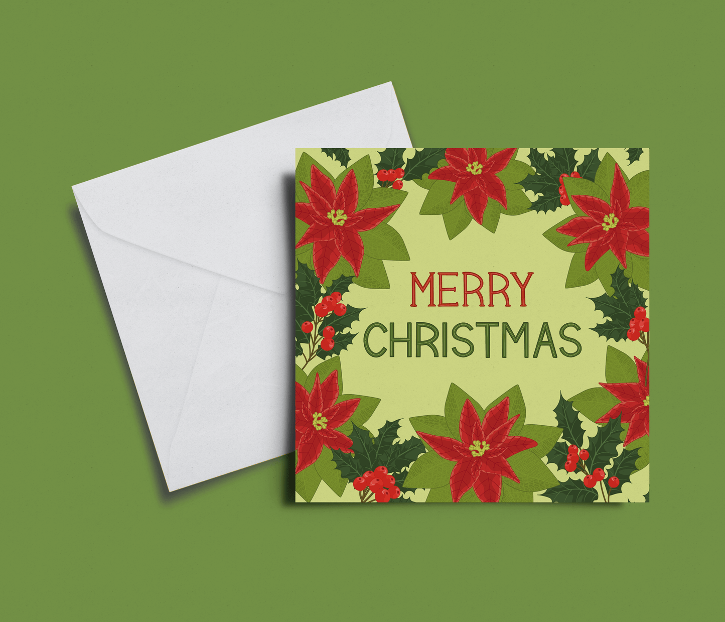 'Poinsettia' Christmas Card