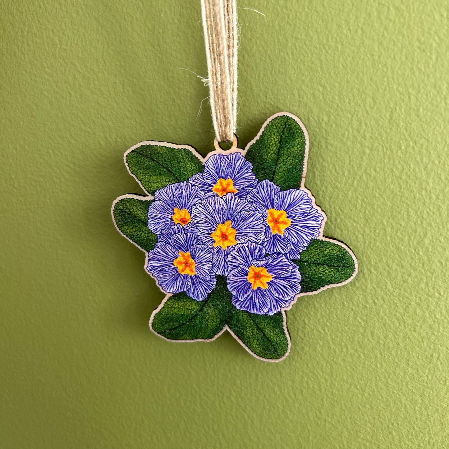 Primrose Wooden Hanging Decoration