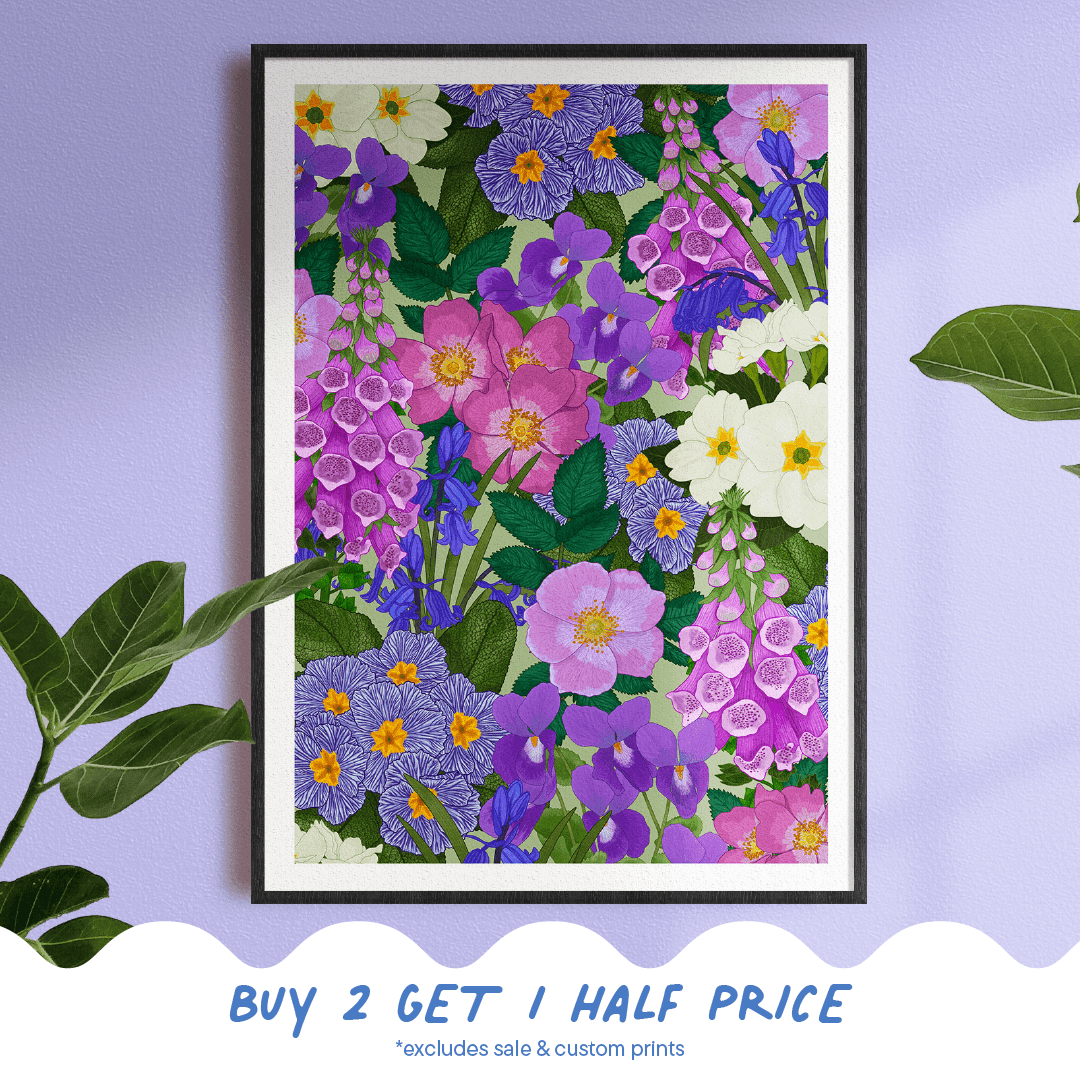'Woodland Wildflowers' Print