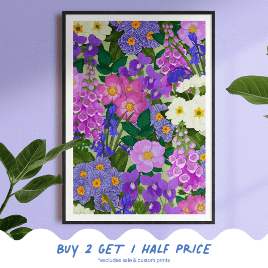 'Woodland Wildflowers' Print