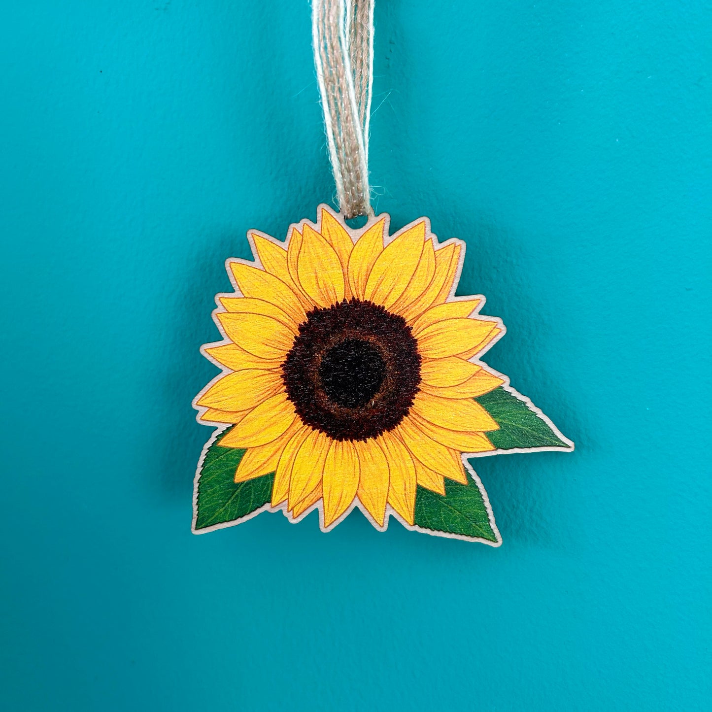 Sunflower Wooden Hanging Decoration
