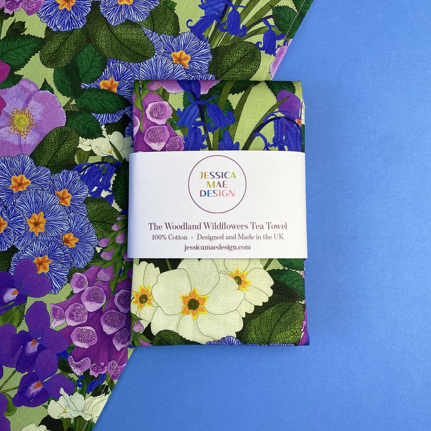 The Woodland Wildflowers Tea Towel