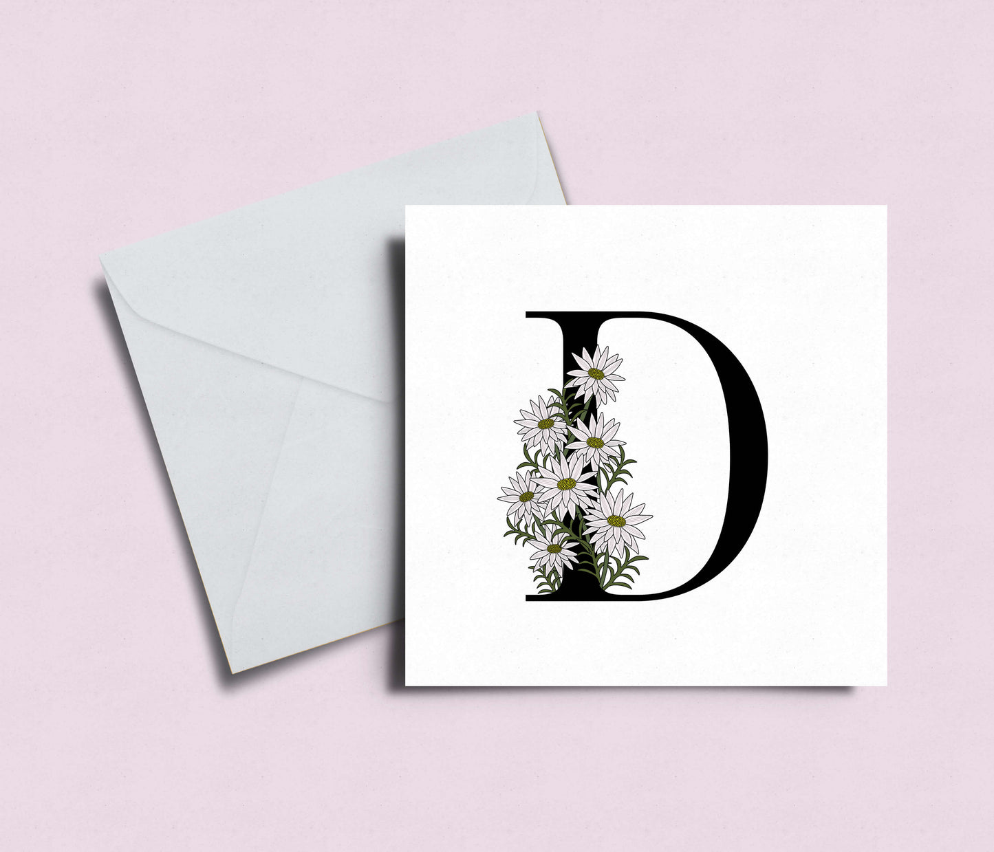 Floral Initial A-Z Card