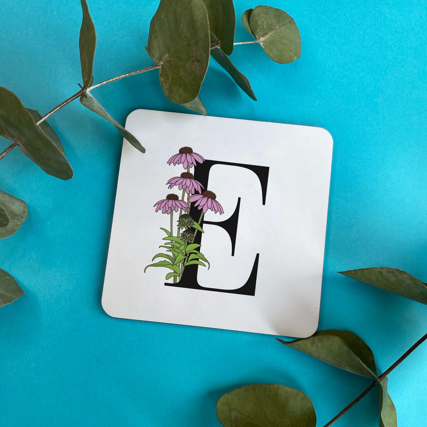 Floral Initial Coaster