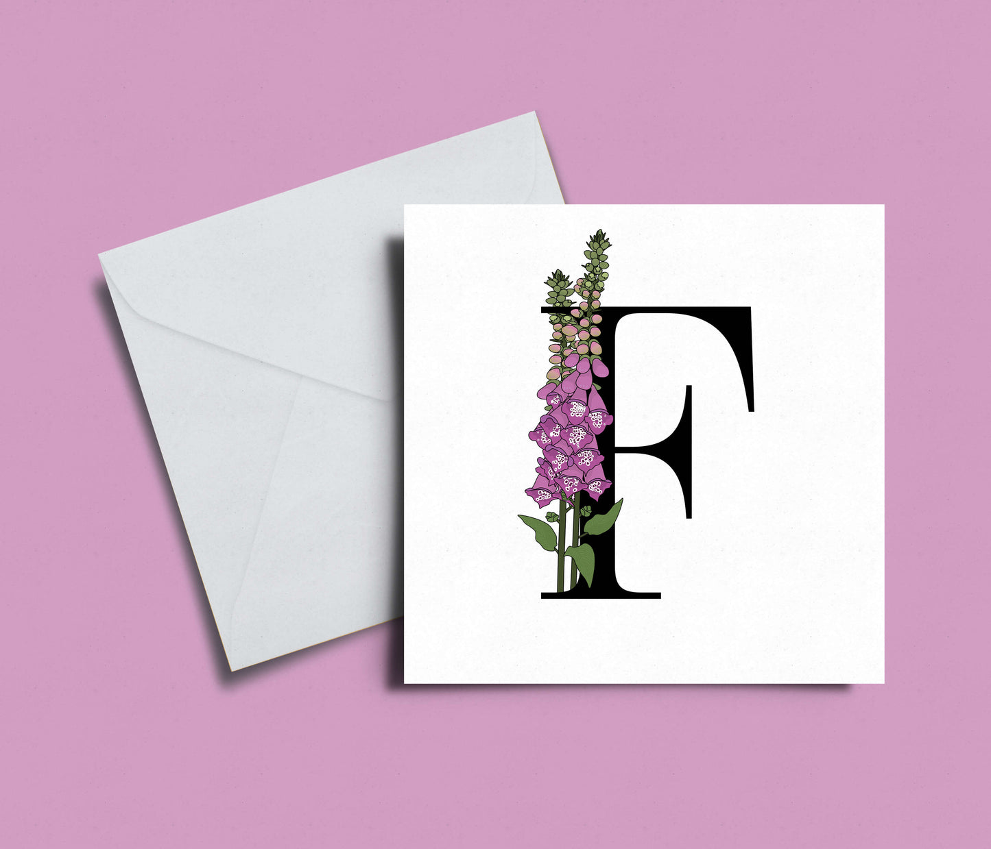 Floral Initial A-Z Card