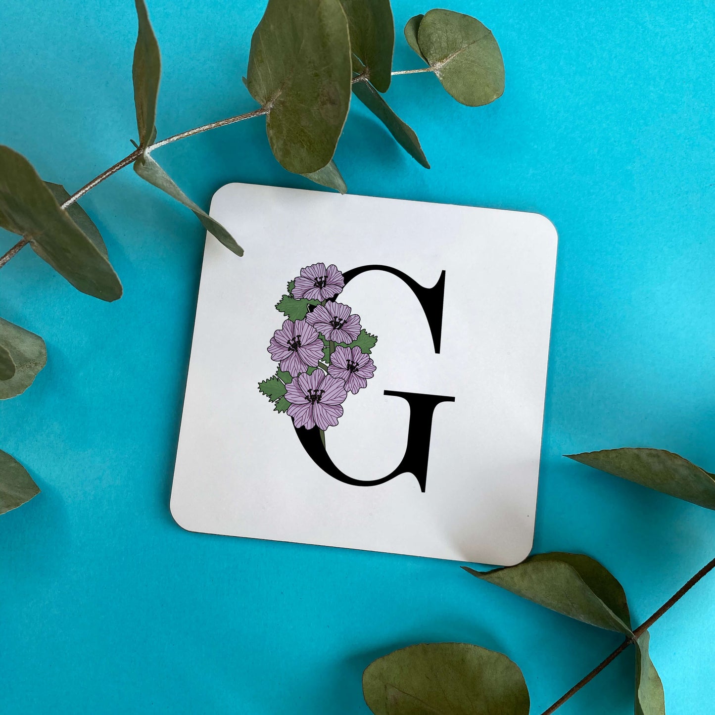 Floral Initial Coaster