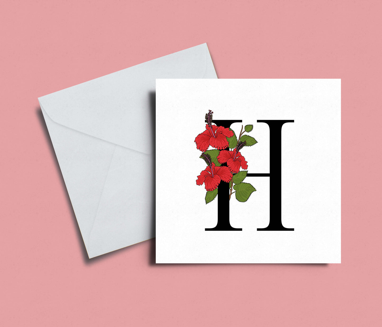 Floral Initial A-Z Card