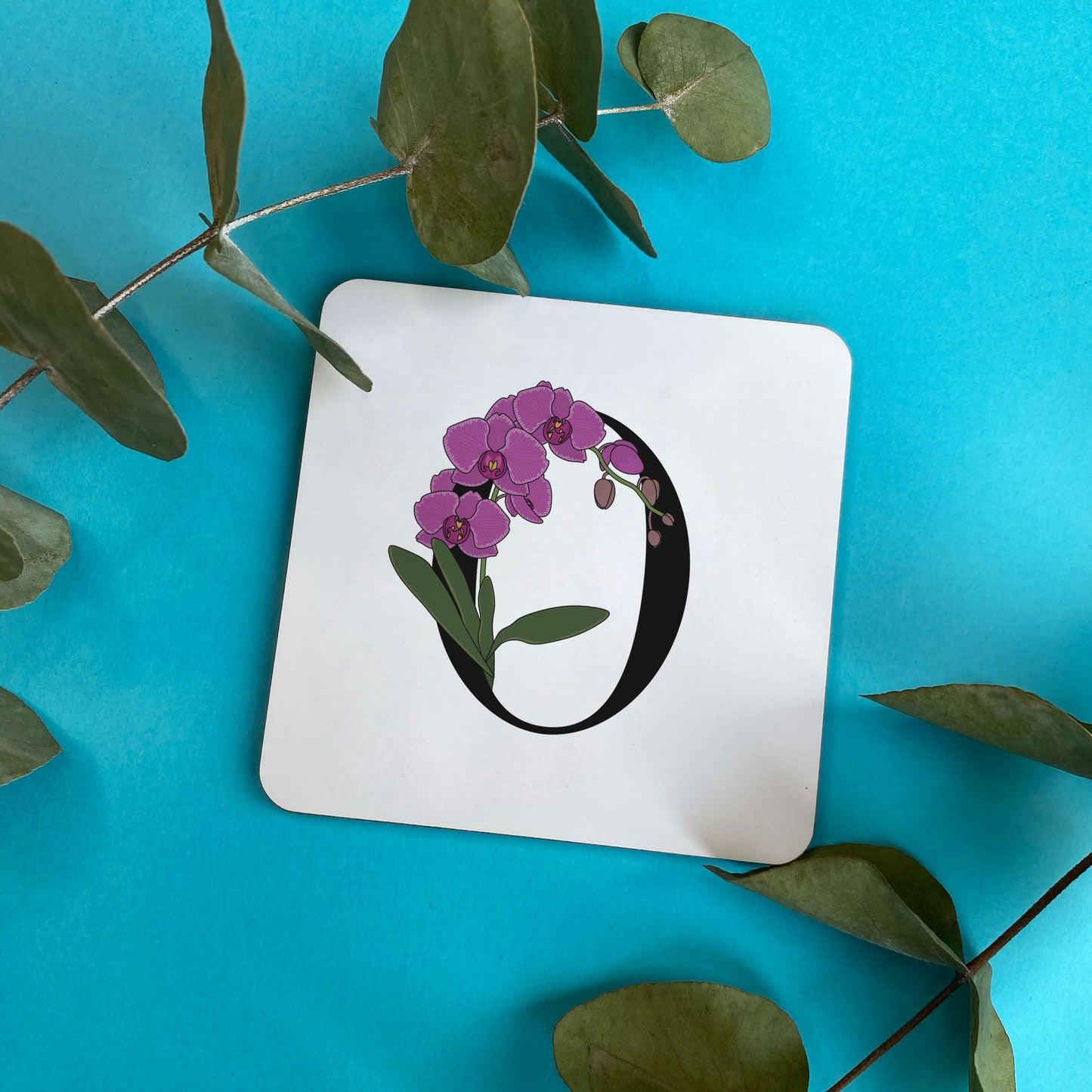 Floral Initial Coaster