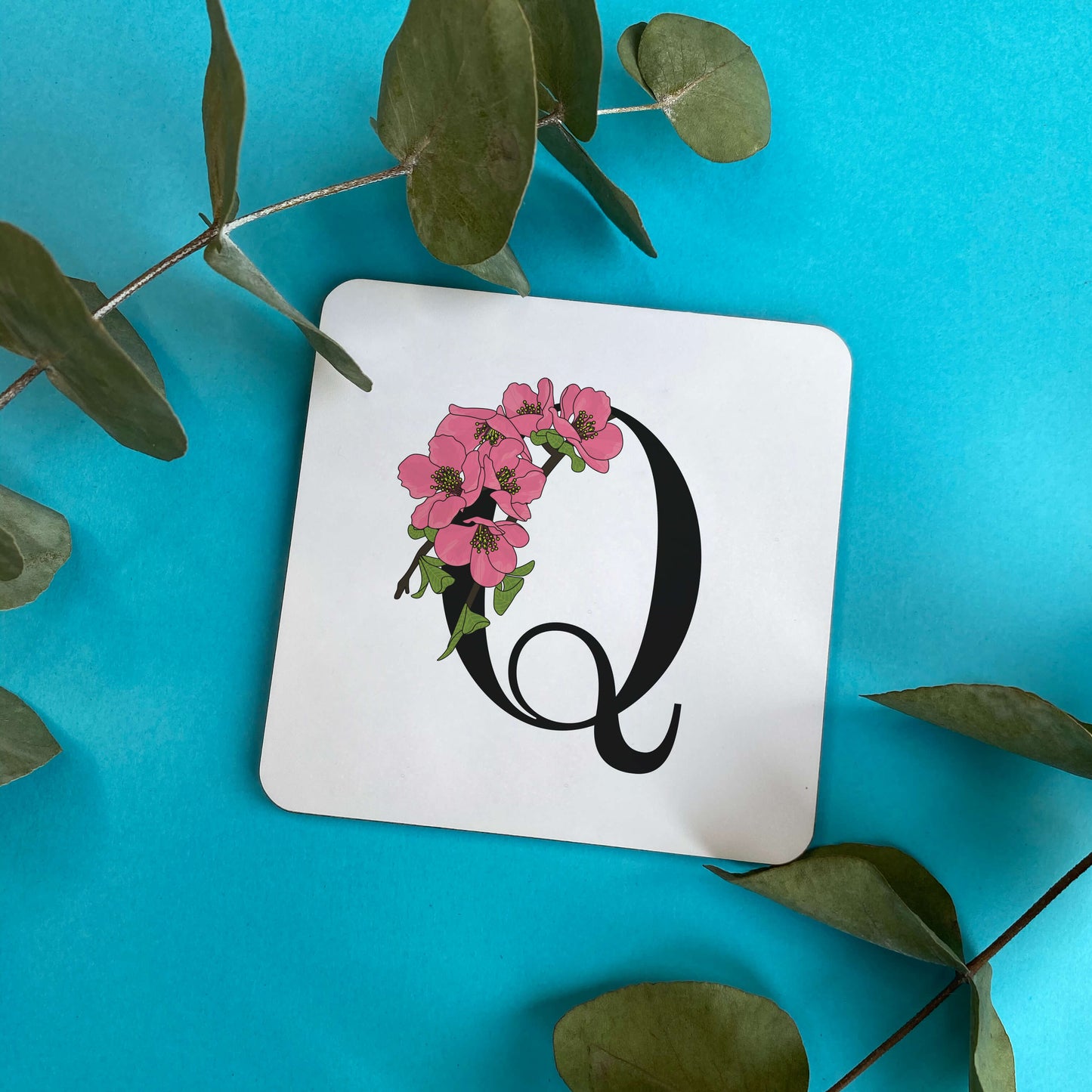 Floral Initial Coaster