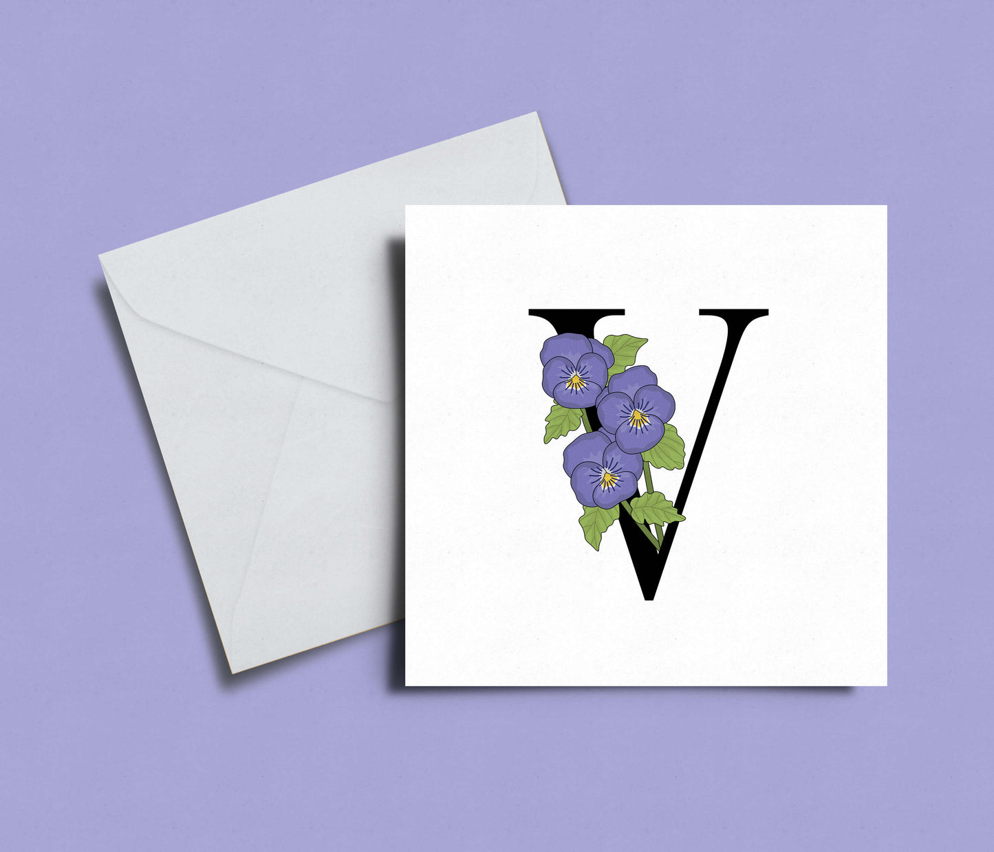Floral Initial A-Z Card
