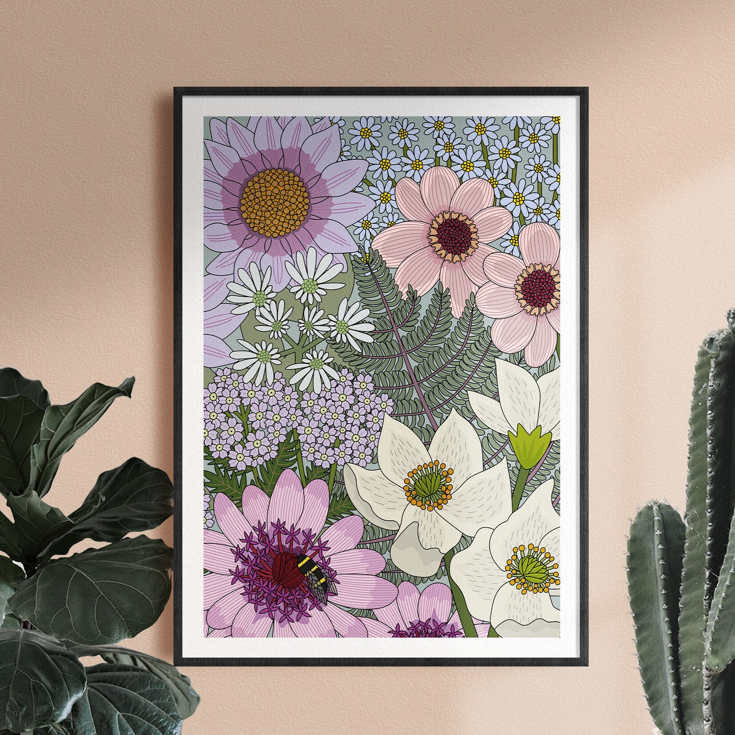 'Whimsical Wildflowers' Print