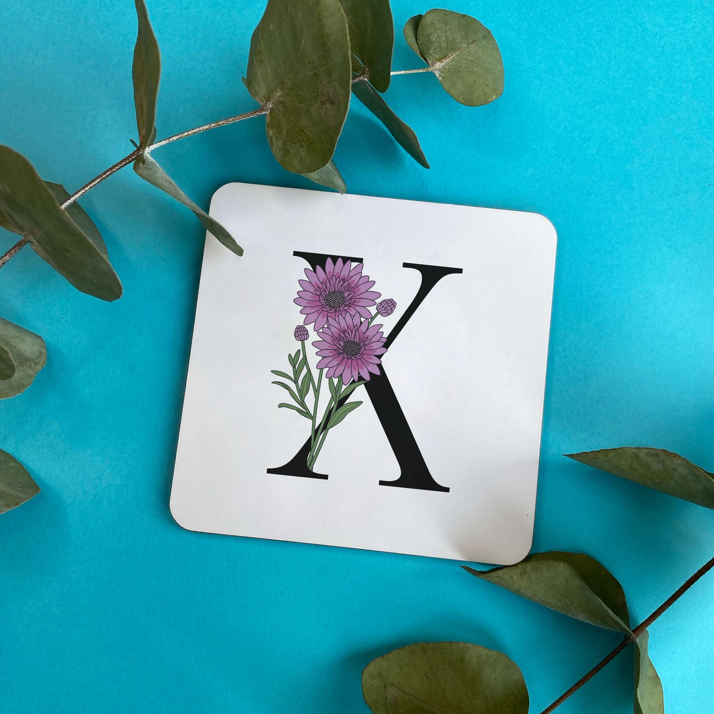 Floral Initial Coaster