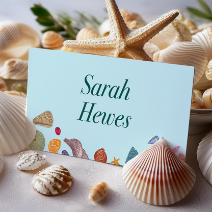 Seashell Wedding Place Card *Digital*