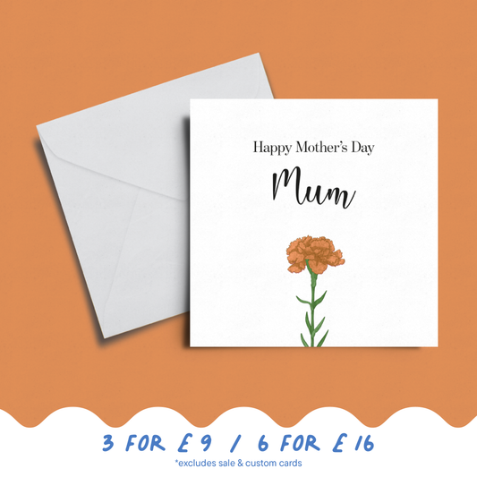 'Happy Mother's Day' Chrysanthemum Card