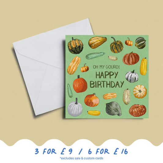 'Oh My Gourd! Happy Birthday' Card