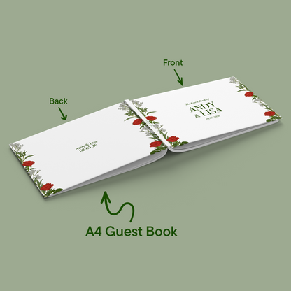 Red Roses Wedding Guest Book *Digital*
