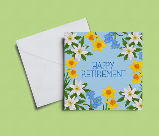 'Happy Retirement' Daffodil Card