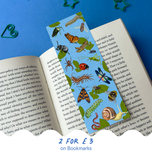 'Bugs, Bees & Insects' Bookmark