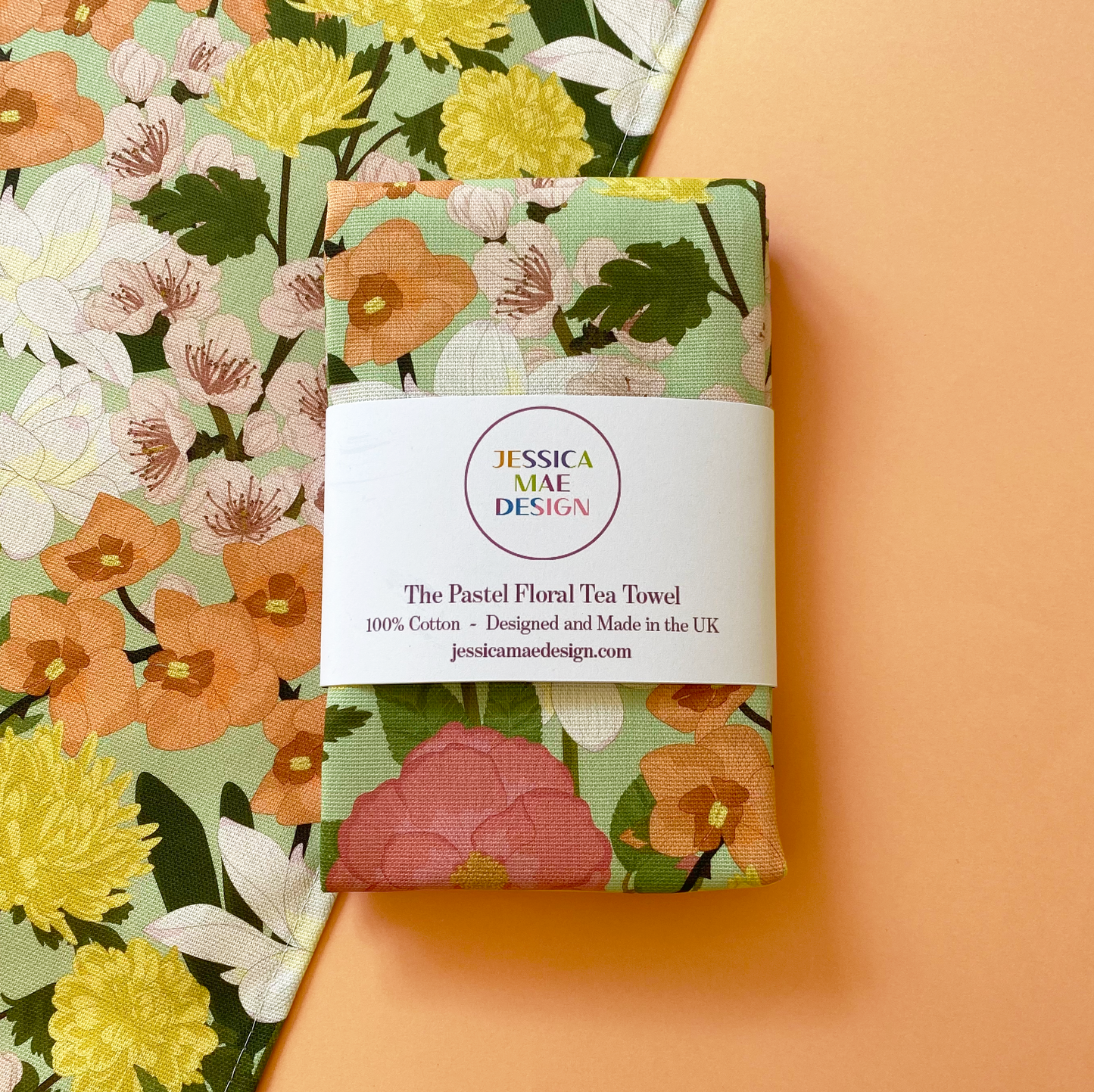 The Pastel Floral Tea Towel