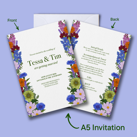 Bright Blooms Wedding Invitation *Digital*