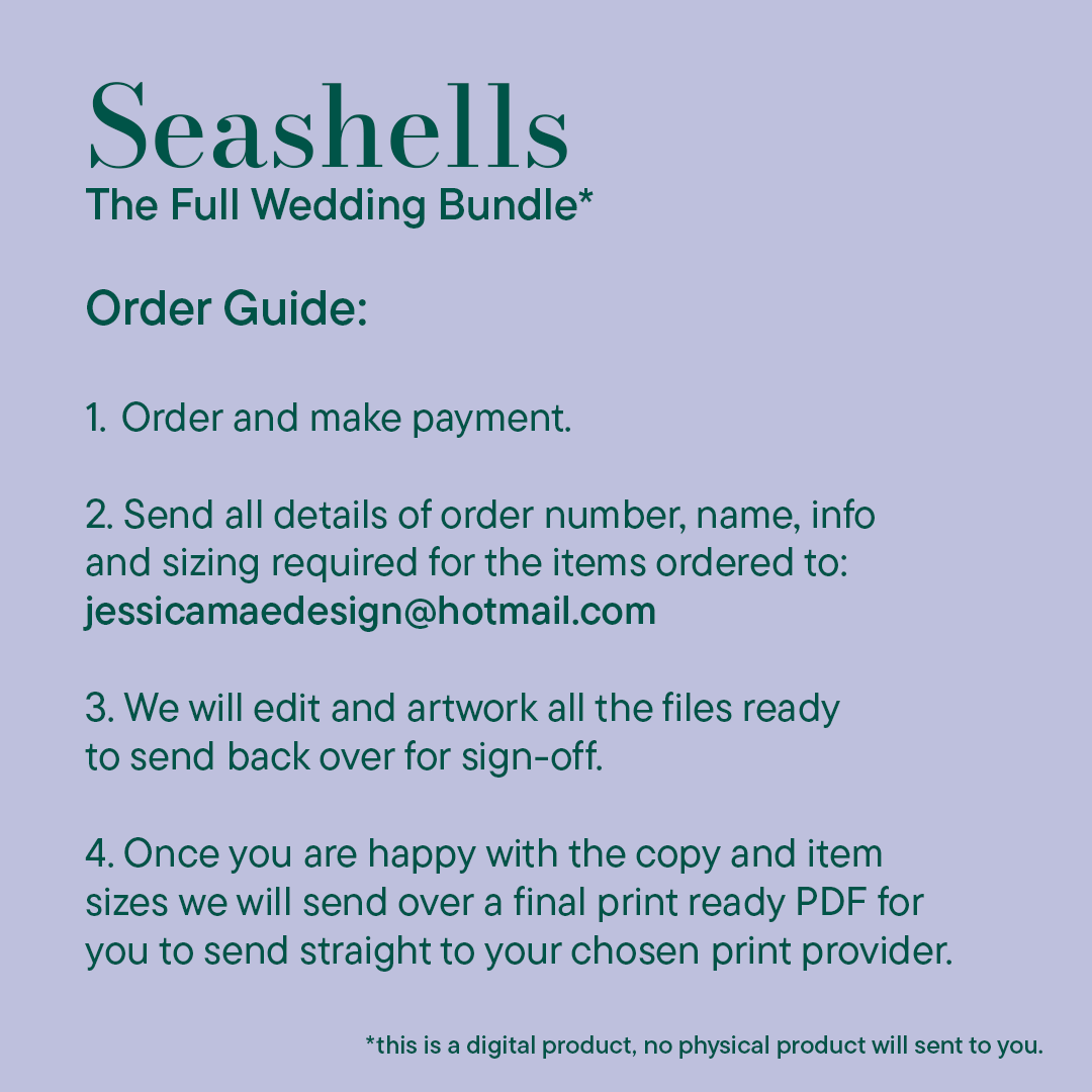 Seashell Wedding Bundle *Digital*
