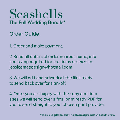 Seashell Wedding Bundle *Digital*
