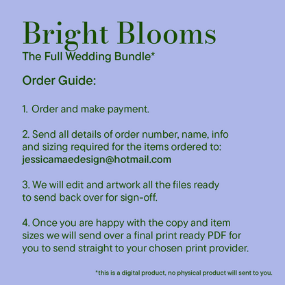 Bright Blooms Wedding Bundle *Digital*