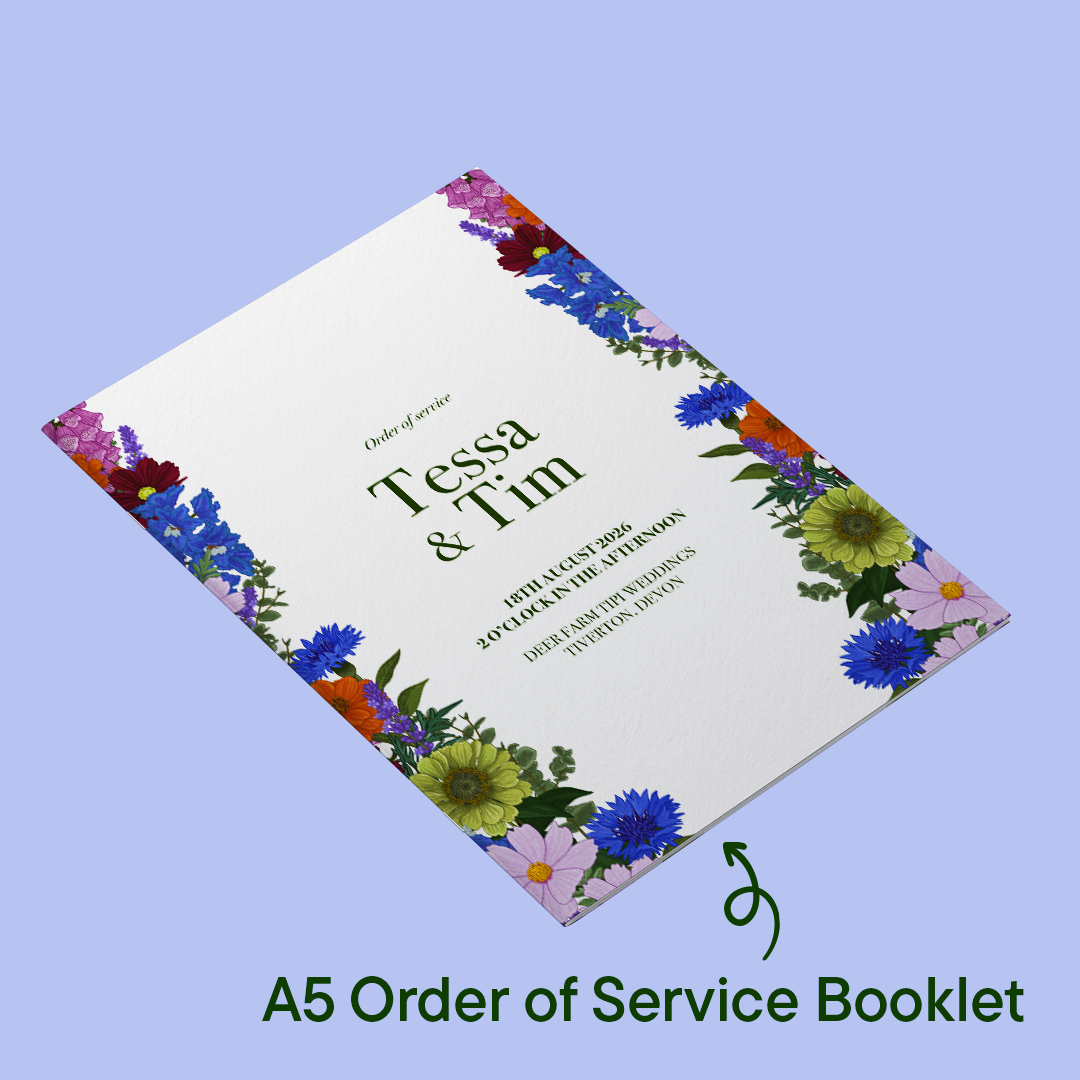 Bright Blooms Wedding Order of Service *Digital*