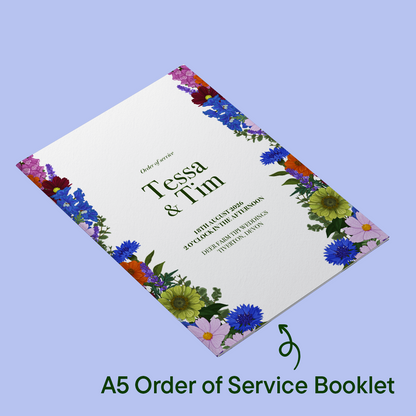Bright Blooms Wedding Order of Service *Digital*