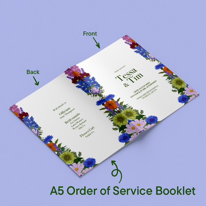 Bright Blooms Wedding Order of Service *Digital*