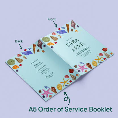 Seashells Wedding Order of Service *Digital*