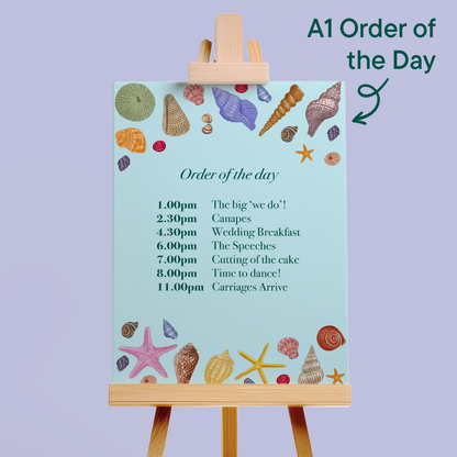 Seashells Wedding Order of the Day *Digital*