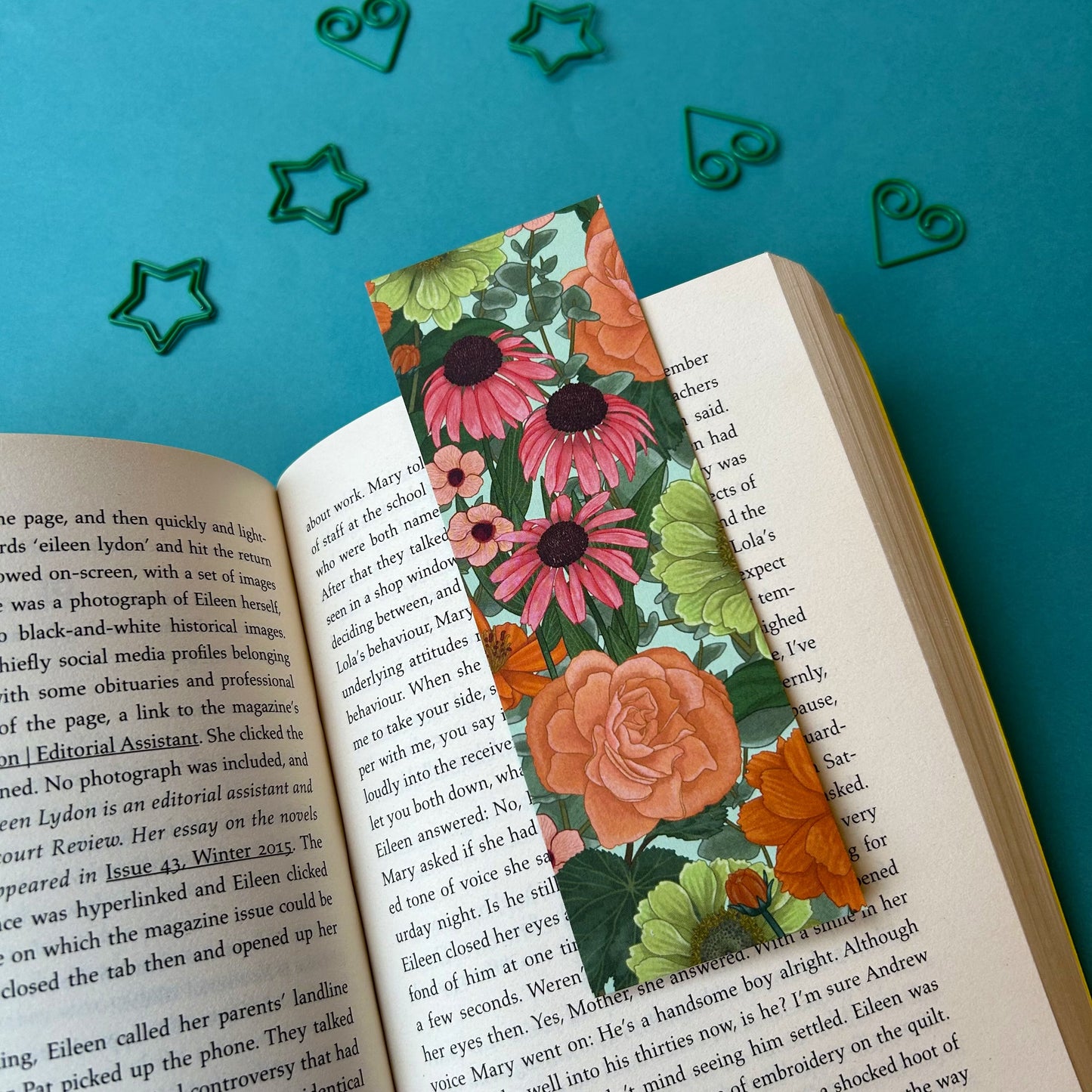 'Peach Floral' Bookmark