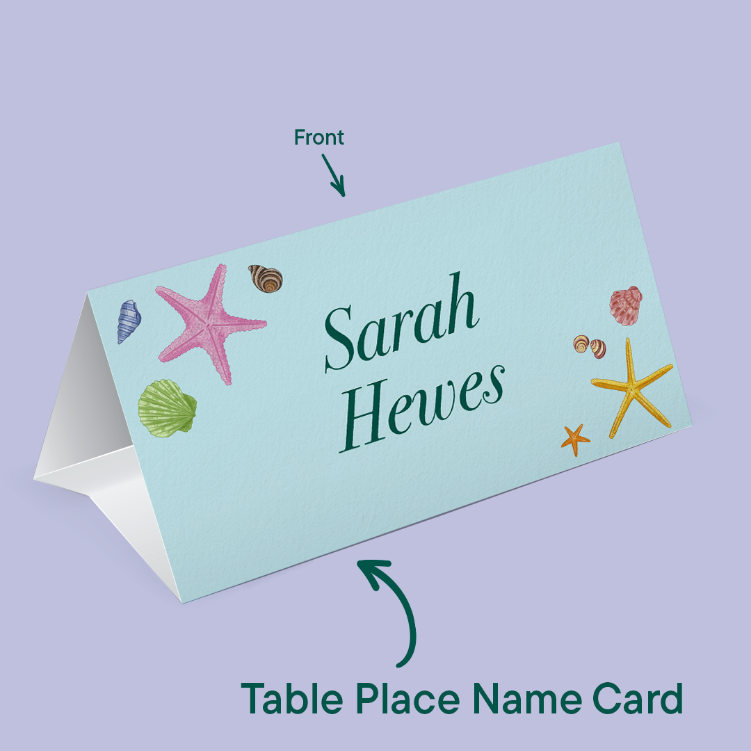 Seashell Wedding Place Card *Digital*