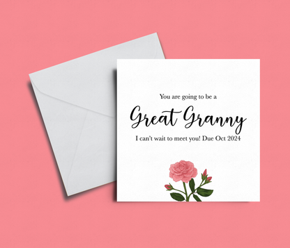 'Pregnancy Announcement' Card Chrysanthemum Card