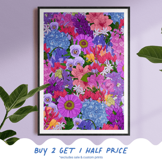'Bright Blooms' Print