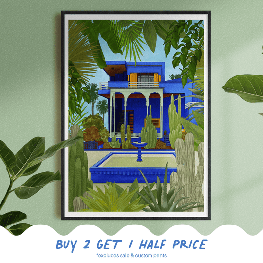 'Jardin Marjorelle, Morocco' Print