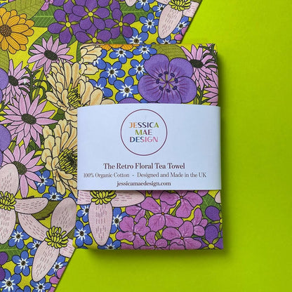 The Retro Floral Tea Towel