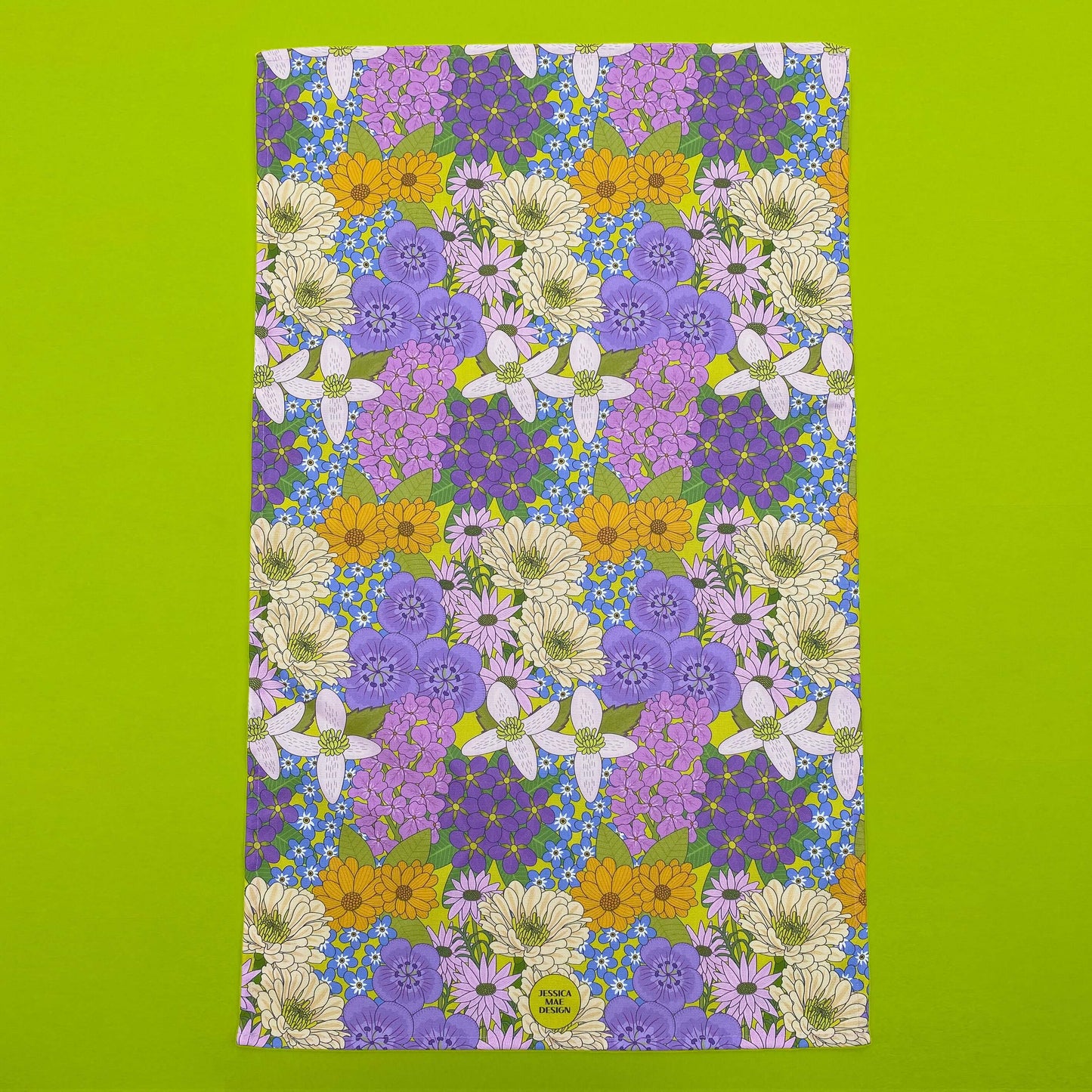 The Retro Floral Tea Towel