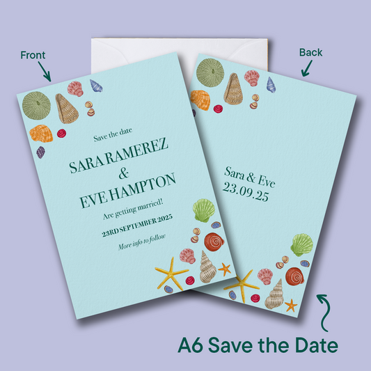 Seashell Wedding Save the Date *Digital*