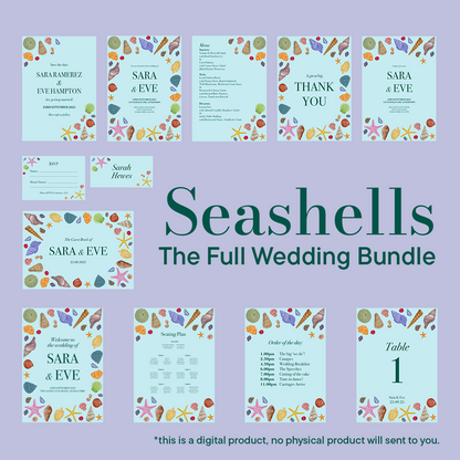 Seashell Wedding Bundle *Digital*