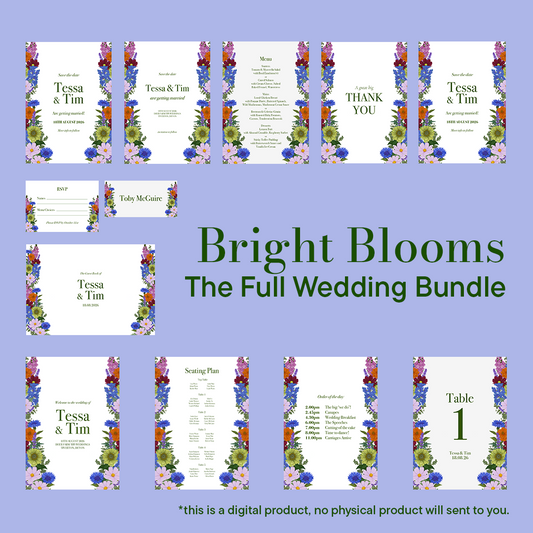 Bright Blooms Wedding Bundle *Digital*