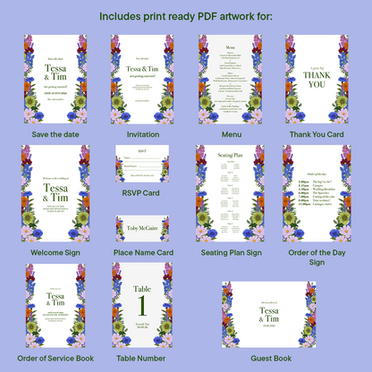 Bright Blooms Wedding Bundle *Digital*