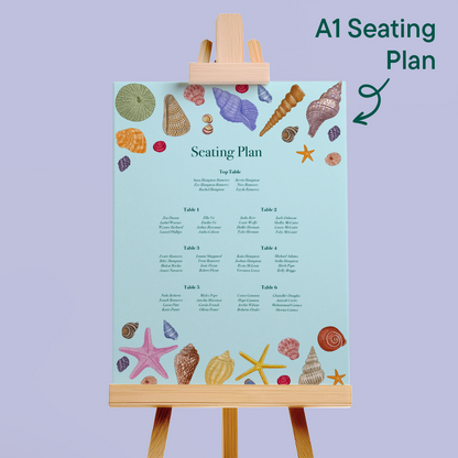Seashell Wedding Seating Plan *Digital*