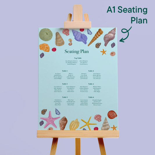 Seashell Wedding Seating Plan *Digital*