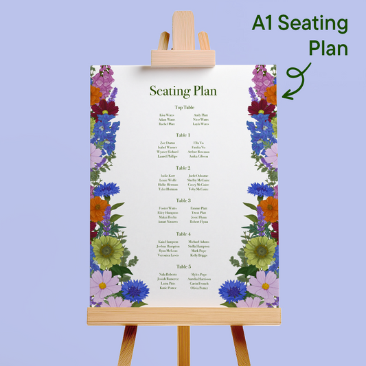 Bright Blooms Wedding Seating Plan *Digital*